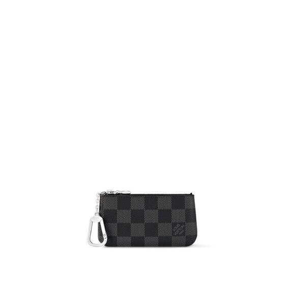 *NWT* Louis Vuitton Key Pouch B60155 Damier Graphite Canvas Made in France - Picture 1 of 7